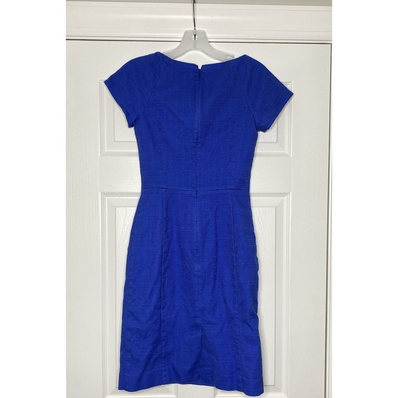J‎ Crew Women's Basketweave Knee Length Dress Blue 0- Read - Picture 6 of 7